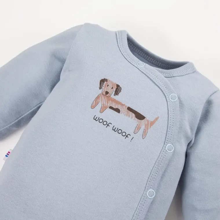 Body chłopięce z długim rękawem, niebieskie, Eevi