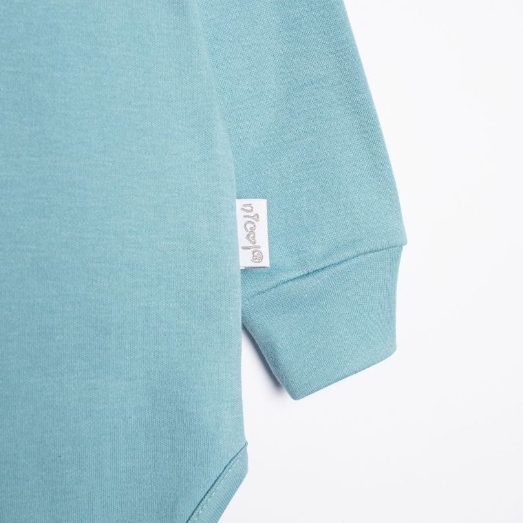 Body chłopięce z długim rękawem, niebieskie, Nicol