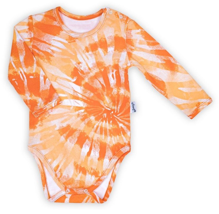 Body chłopięce z długim rękawem, pomarańczowe, Nicol