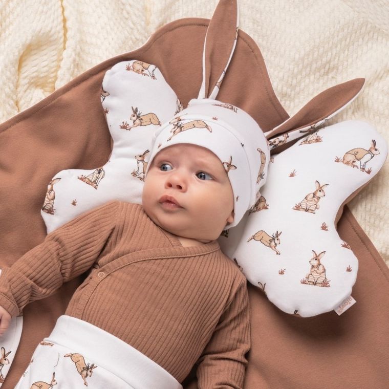 Body chłopięce z długim rękawem, prążkowane, brązowe, Nicol