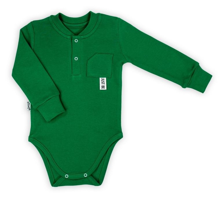 Body chłopięce z długim rękawem, zielone, Nicol