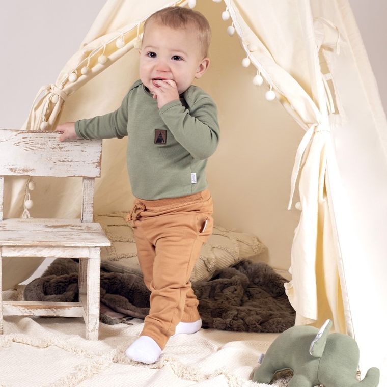 Body chłopięce z długim rękawem, zielone, Nicol