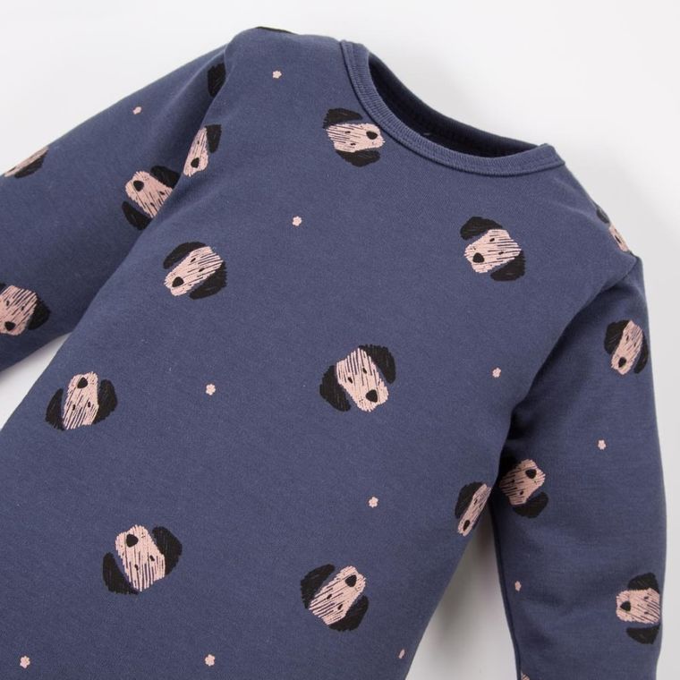 Body chłopięce z drugim rękawem, granatowe, Eevi