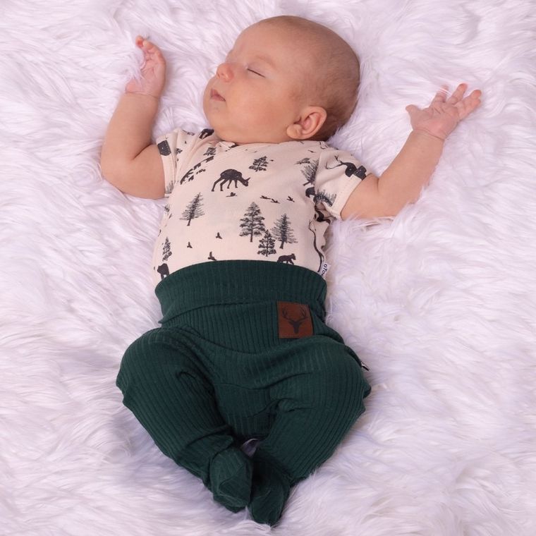 Body chłopięce z krótkim rękawem, beżowe, Nicol