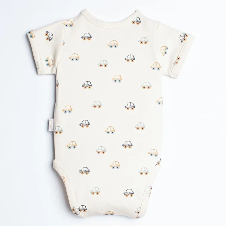 Body chłopięce z krótkim rękawem, beżowe, Nicol