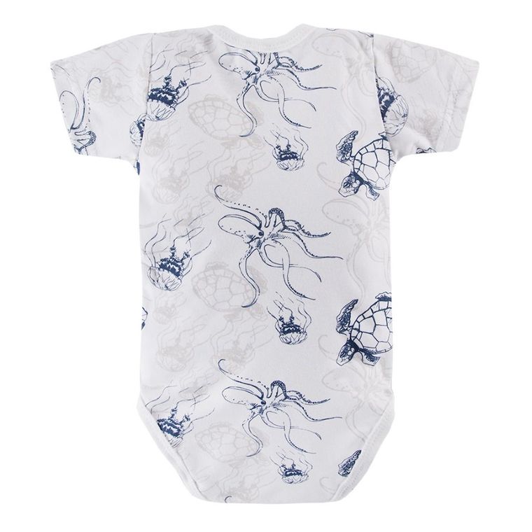 Body chłopięce z krótkim rękawem, białe, Eevi