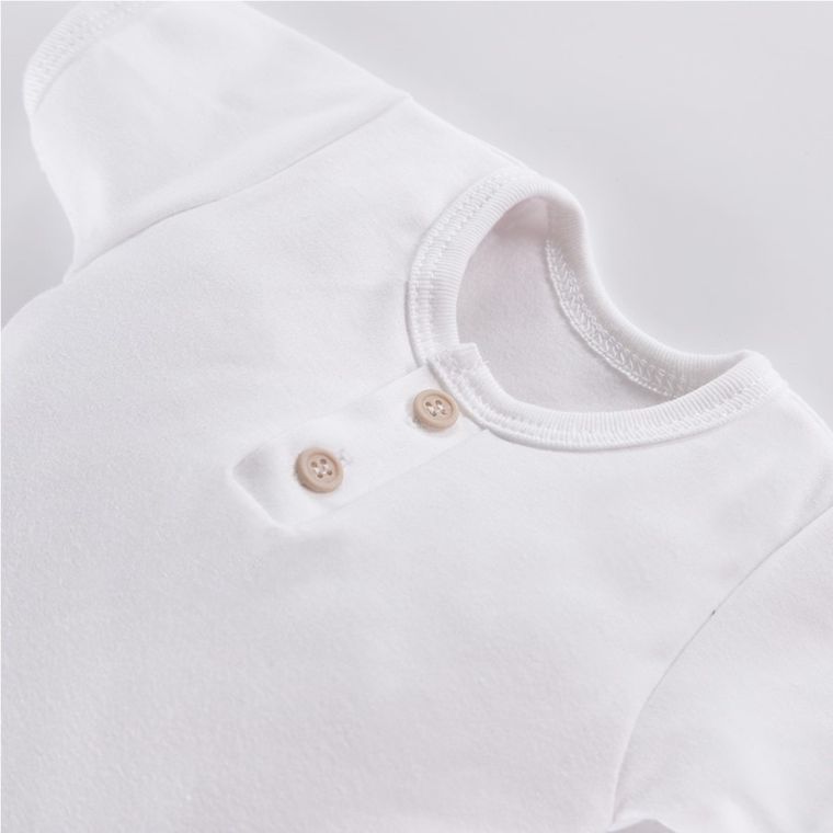 Body chłopięce z krótkim rękawem, białe, Eevi