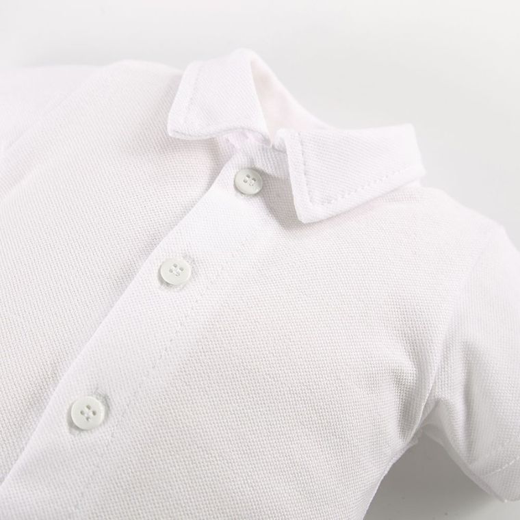 Body chłopięce z krótkim rękawem, białe, Eevi