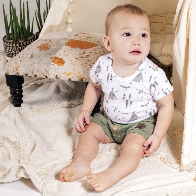 Body chłopięce z krótkim rękawem, białe, Nicol