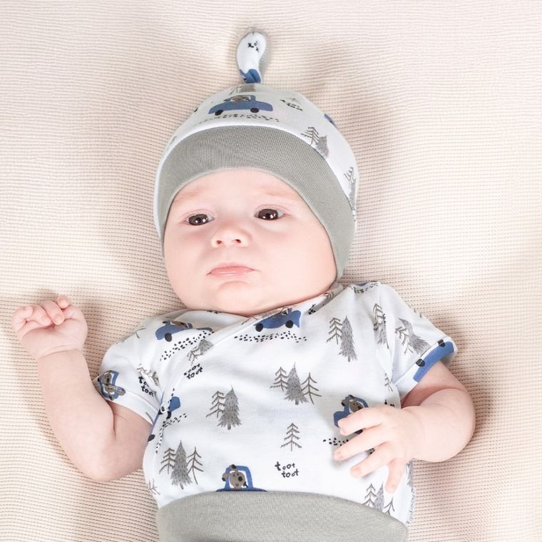 Body chłopięce z krótkim rękawem, białe, Nicol