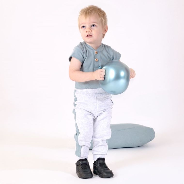 Body chłopięce z krótkim rękawem, niebieskie, Nicol