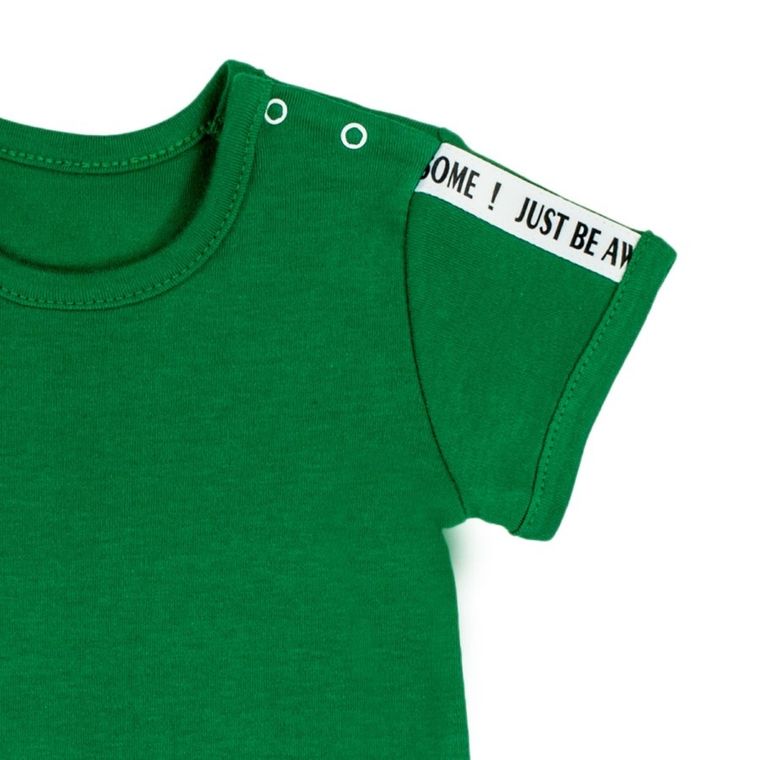 Body chłopięce z krótkim rękawem, zielone, Nicol