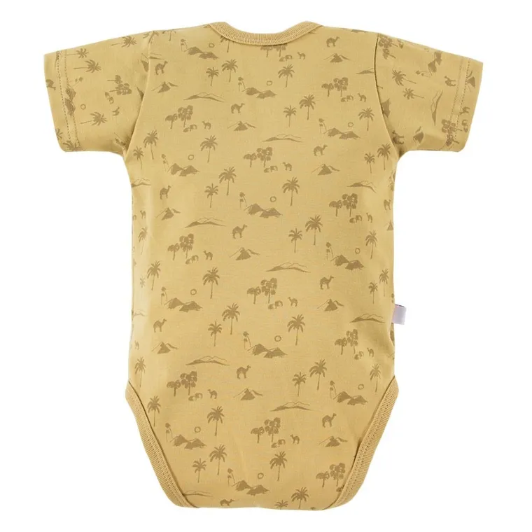 Body chłopięce z krótkim rękawem, żółte, Eevi