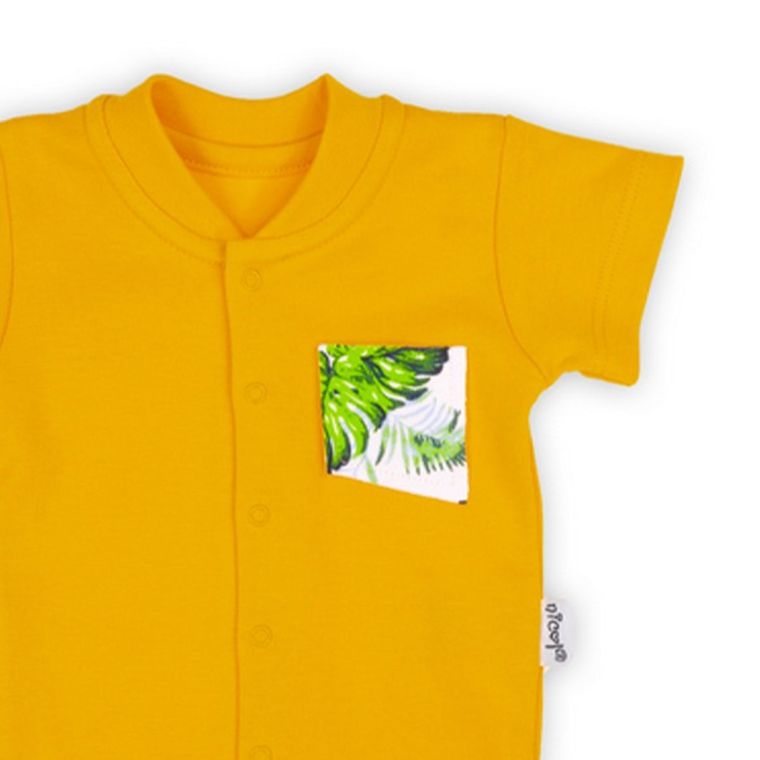 Body chłopięce z krótkim rękawem, żółte, Nicol