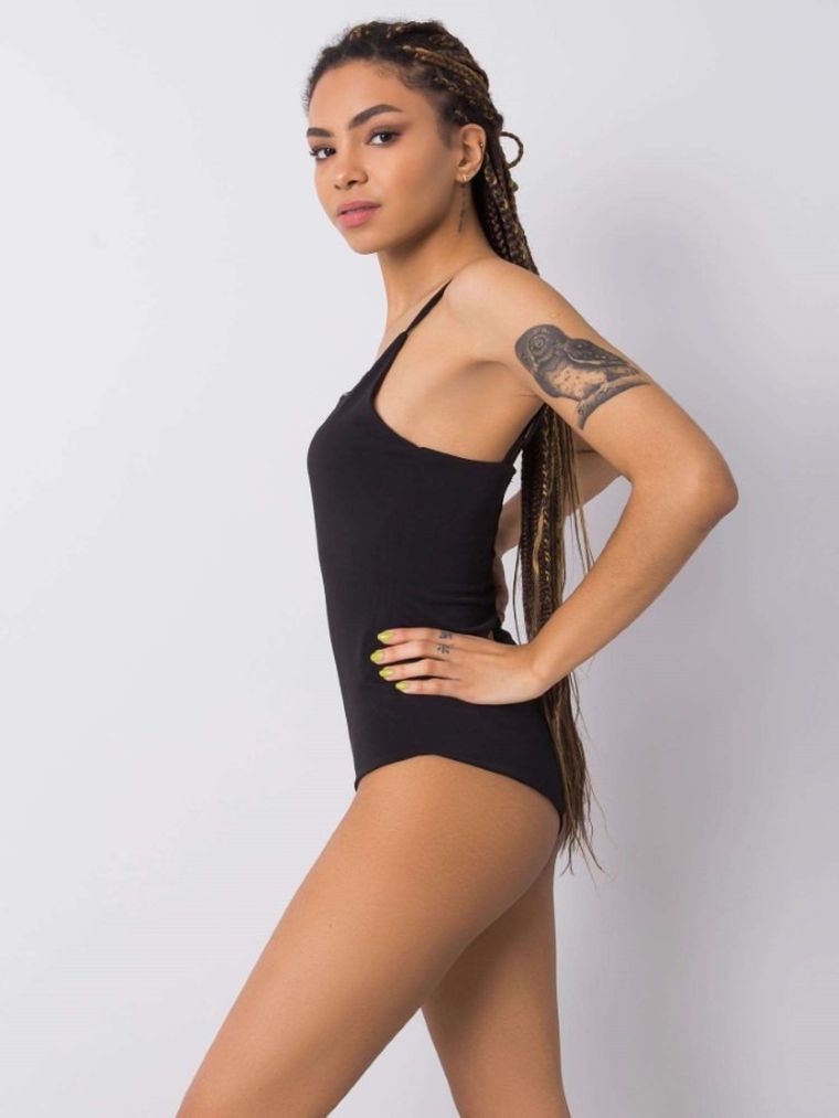 Body damskie na ramiączka, czarne, Rue Paris