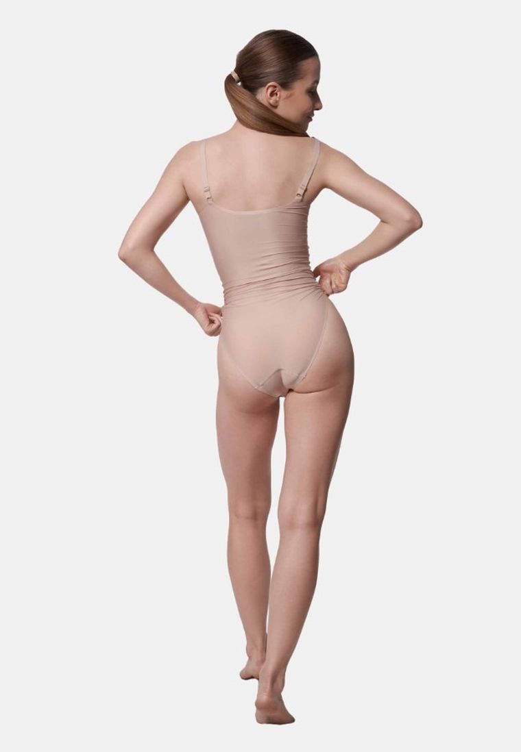 Body damskie na ramiączka, modelujące, beżowe, Julimex