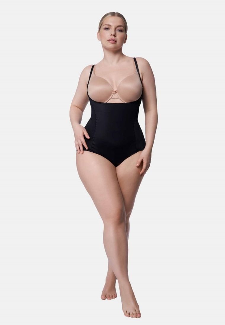 Body damskie na ramiączka, modelujące, czarne, Julimex