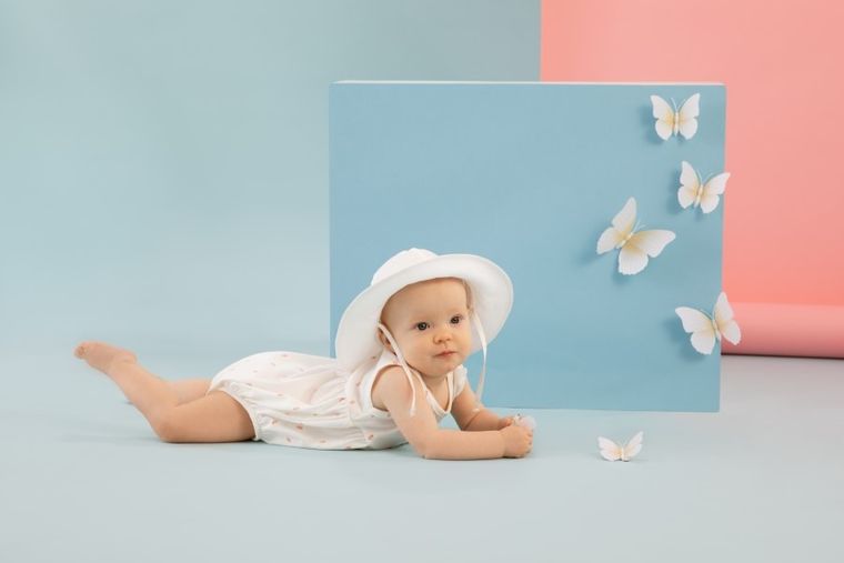 Body dziewczęce bez rękawów, ecru, Pinokio