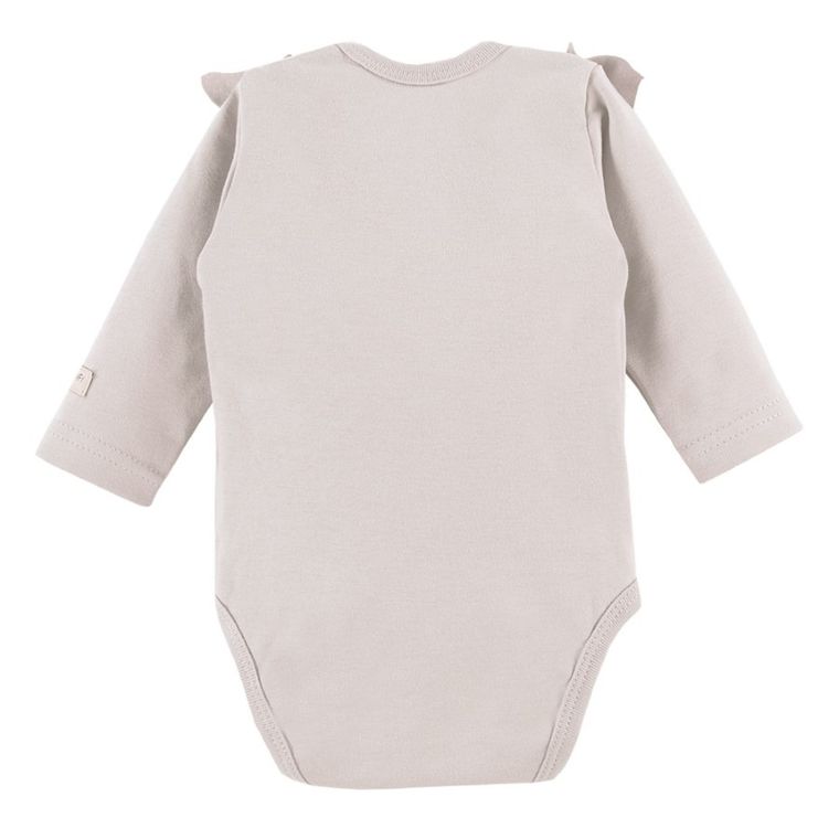 Body dziewczęce z długim rękawem, beżowe, Eevi