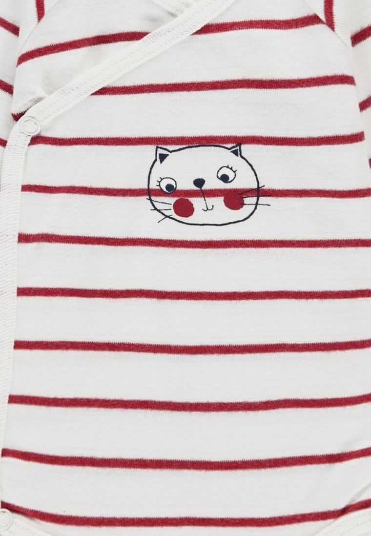 Body dziewczęce z długim rękawem, białe, Kanz