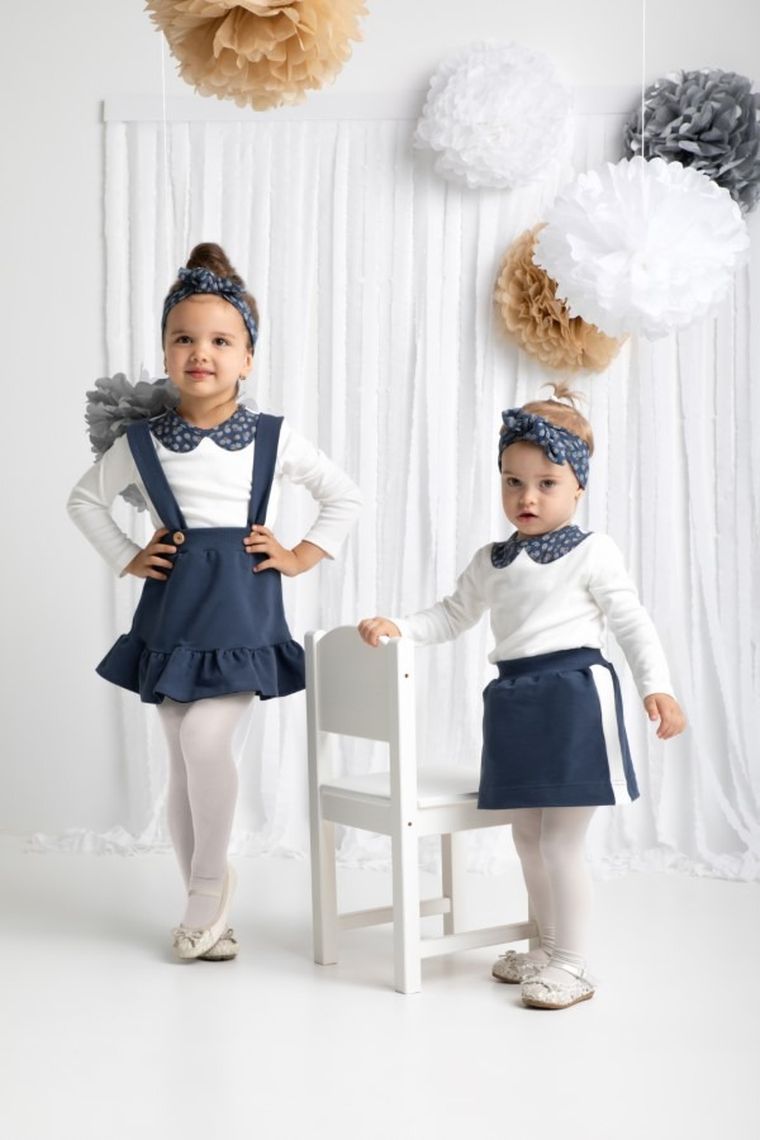 Body dziewczęce z długim rękawem, białe, Nicol