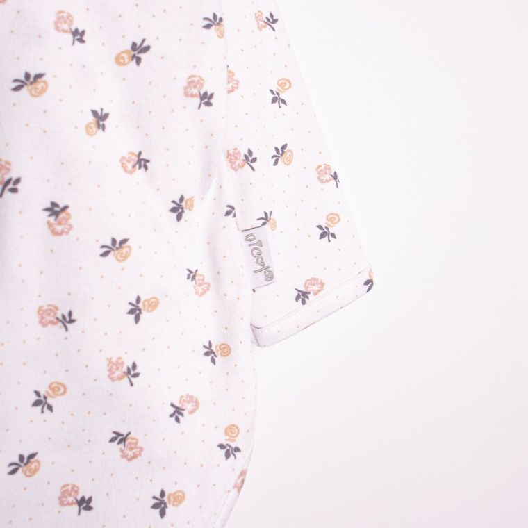 Body dziewczęce z długim rękawem, białe, Nicol