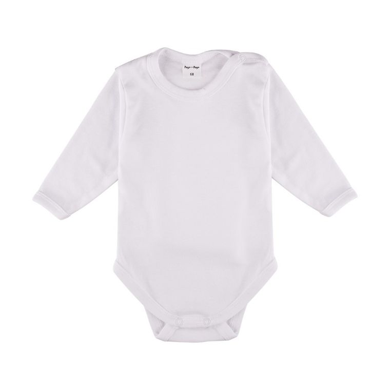Body dziewczęce z długim rękawem, białe, różowe, zestaw, 2 szt., Tup Tup