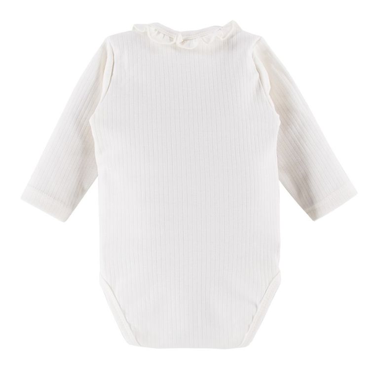 Body dziewczęce z długim rękawem, ecru, Eevi