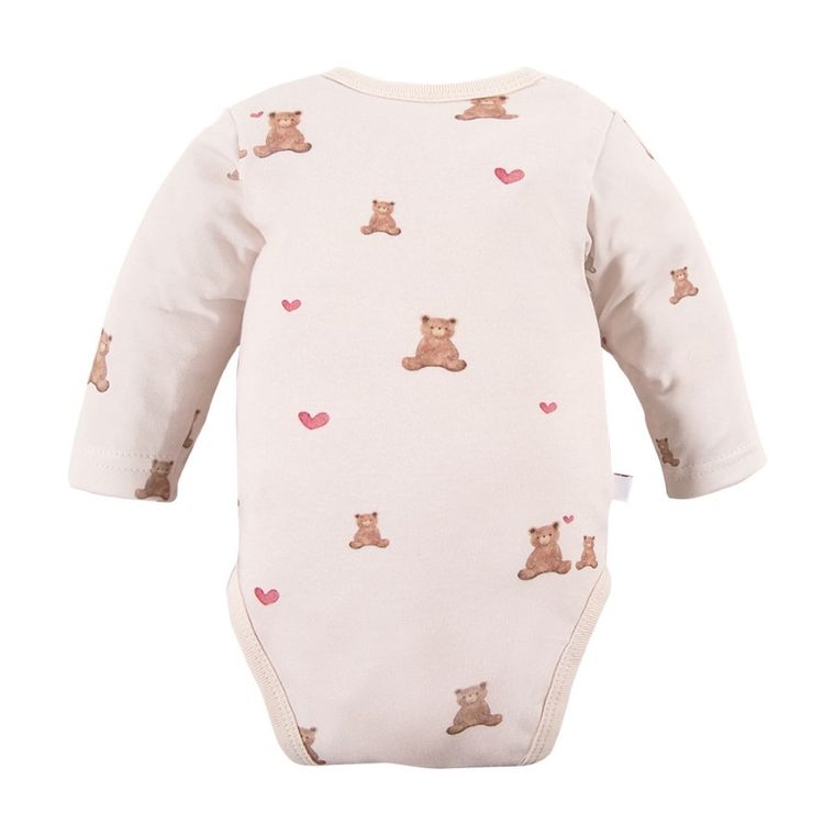 Body dziewczęce z długim rękawem, ecru, Eevi