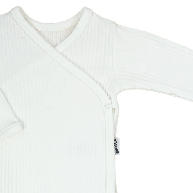 Body dziewczęce z długim rękawem, ecru, Nicol