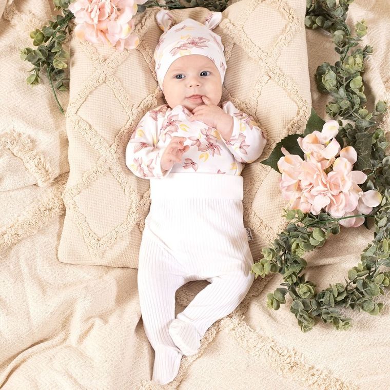 Body dziewczęce z długim rękawem, ecru, Nicol