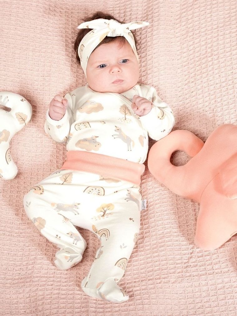 Body dziewczęce z długim rękawem, ecru, Nicol