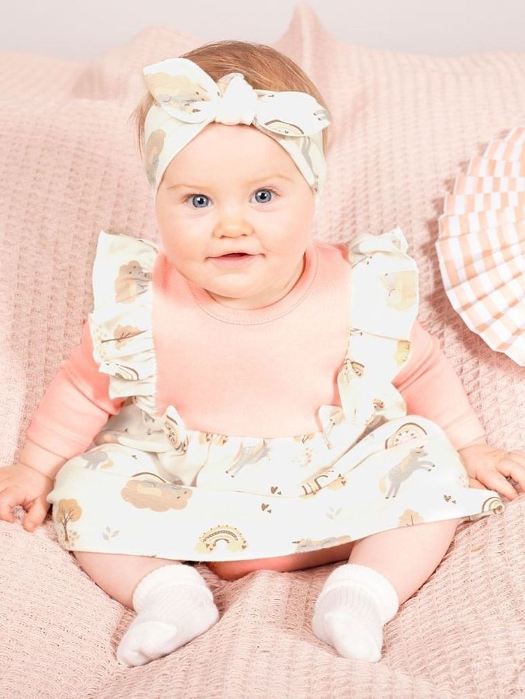 Body dziewczęce z długim rękawem, ecru, Nicol