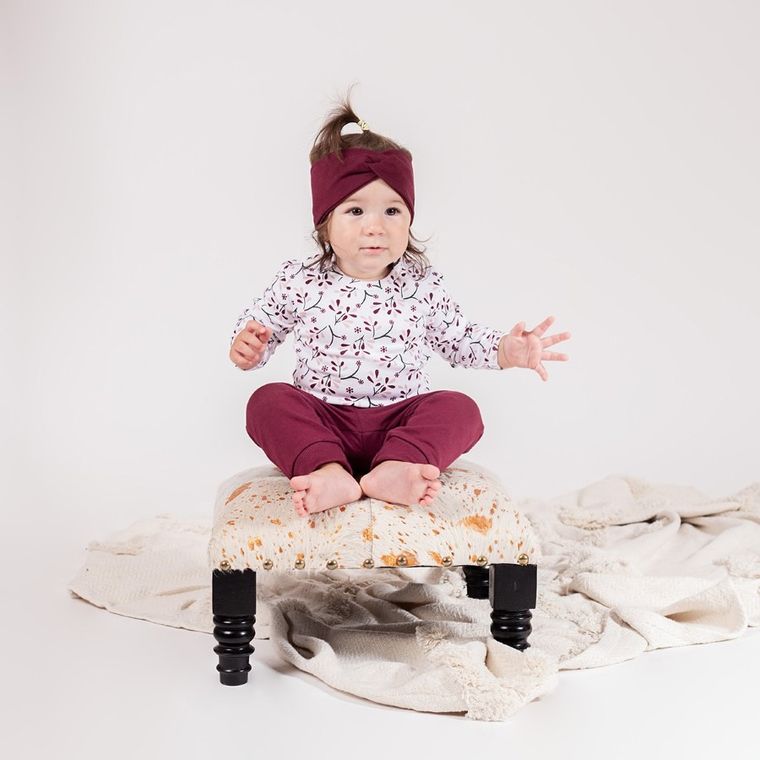 Body dziewczęce z długim rękawem, ecru, Nicol