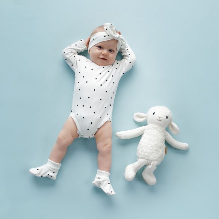 Body dziewczęce z długim rękawem, ecru, Pinokio