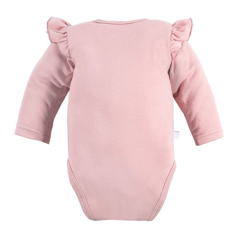 Body dziewczęce z długim rękawem, różowe, Eevi