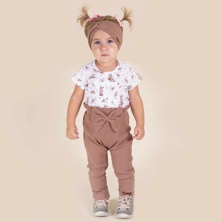 Body dziewczęce z krótkim rękawem, białe, Nicol