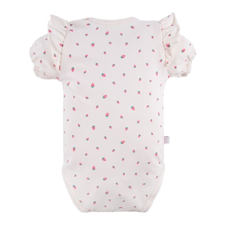 Body dziewczęce z krótkim rękawem, ecru, Eevi