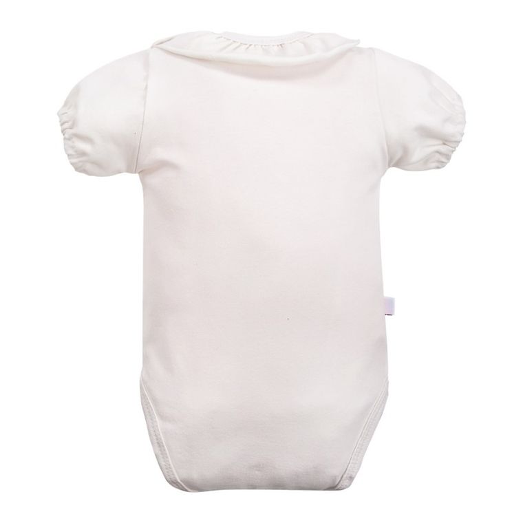 Body dziewczęce z krótkim rękawem, ecru, Eevi