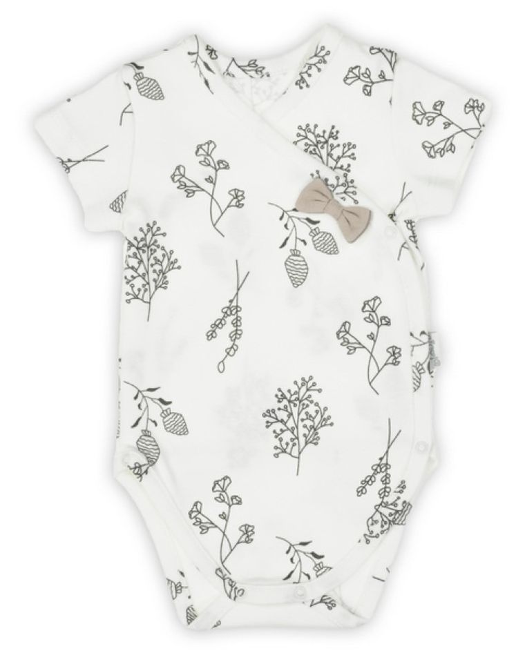 Body dziewczęce z krótkim rękawem, ecru, Nicol