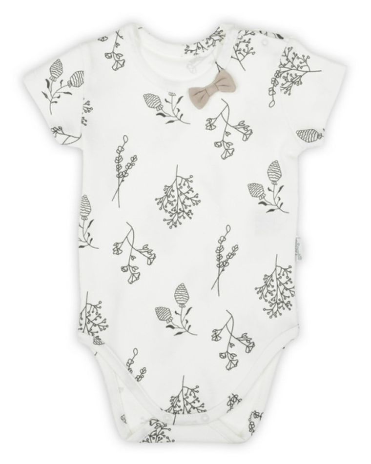 Body dziewczęce z krótkim rękawem, ecru, Nicol