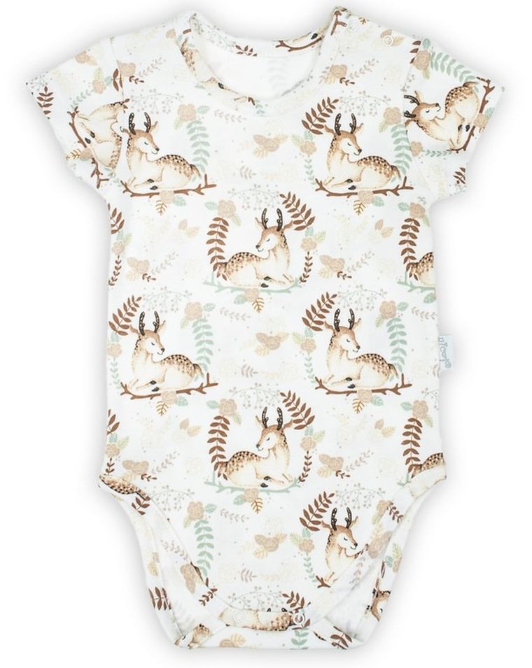 Body dziewczęce z krótkim rękawem, ecru, Nicol