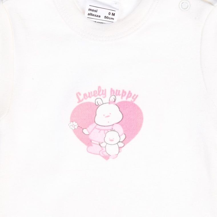 Body dziewczęce z krótkim rękawem, ecru, Olimpias