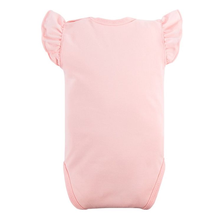 Body dziewczęce z krótkim rękawem, koralowe, Eevi