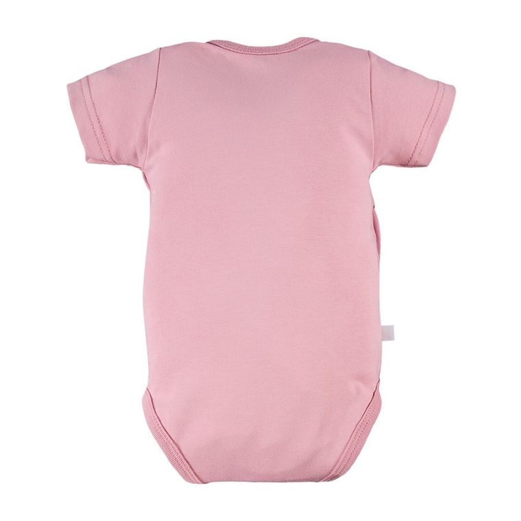 Body dziewczęce z krótkim rękawem, różowe, Eevi