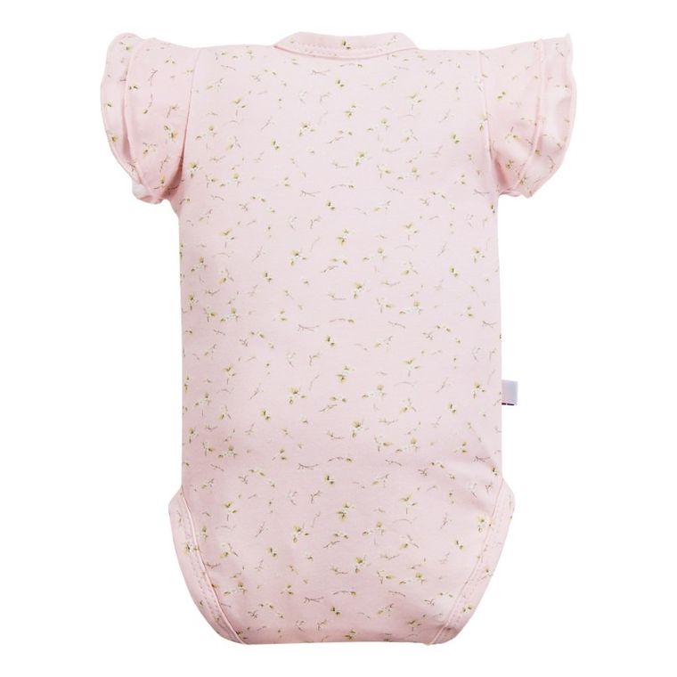 Body dziewczęce z krótkim rękawem, różowe, Eevi