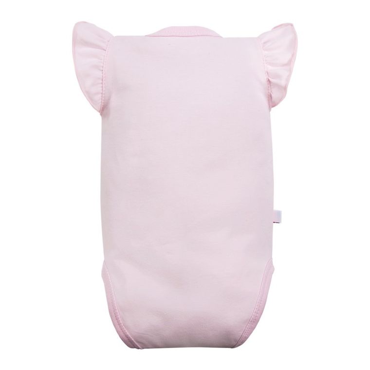 Body dziewczęce z krótkim rękawem, różowe, Eevi