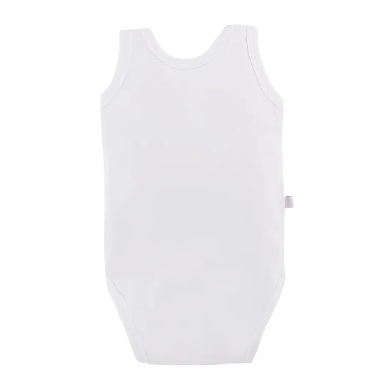 Body niemowlęce bez rękawów, białe, Eevi