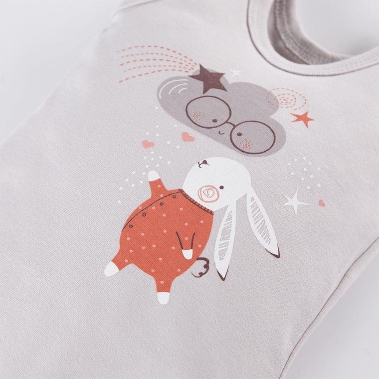 Body niemowlęce bez rękawów, szare, Eevi