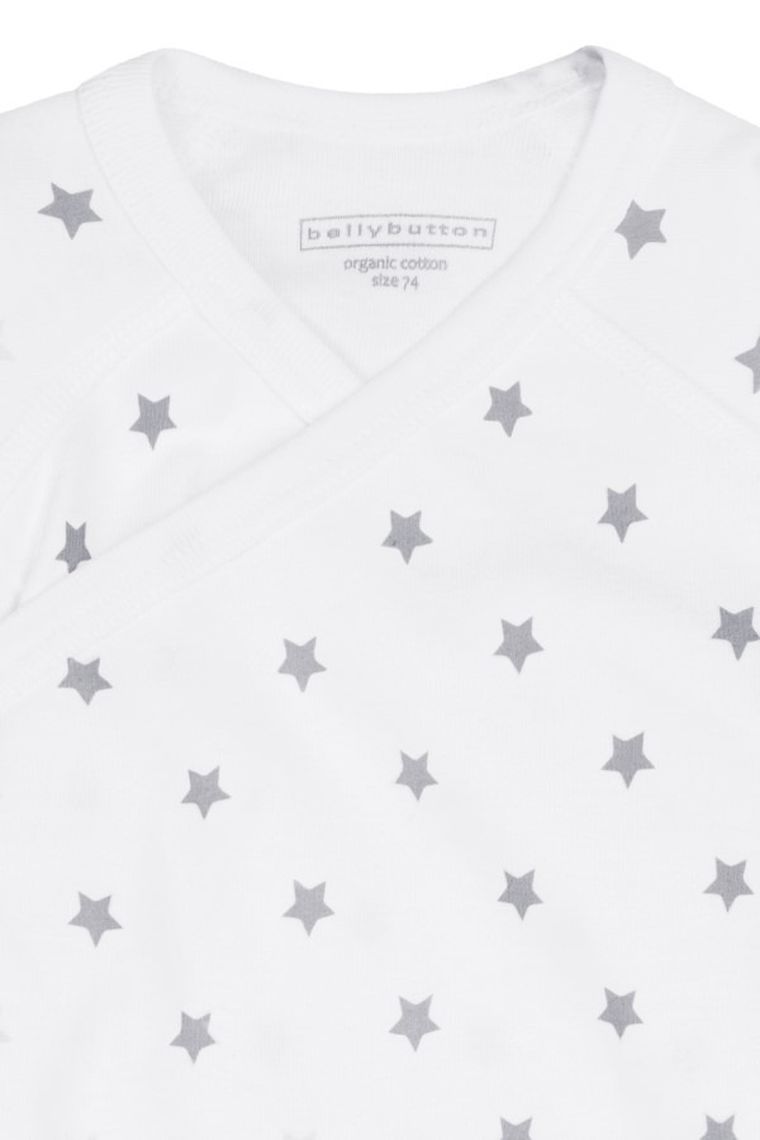 Body niemowlęce z długim rękawem, białe, Bellybutton